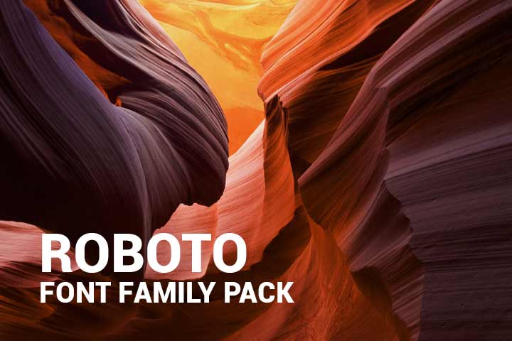 roboto font family pack