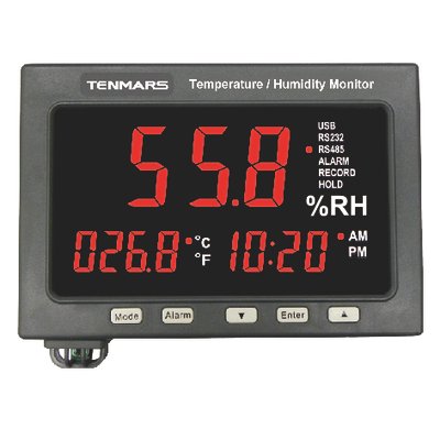 Tenmars TM-185A temperature and humidity LED monitor